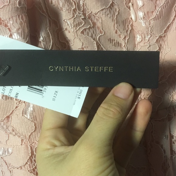 CeCe by Cynthia Steffe lace midi dress, rose, sz6 - Picture 5 of 8